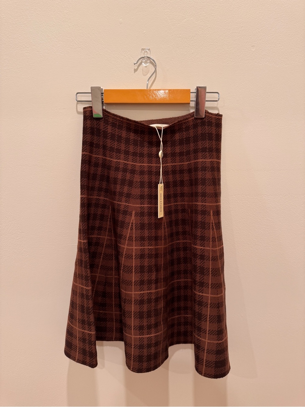 bnwt max studio brown plaid skirt!